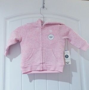 George 2T Girls Pink warm lined Hoodie